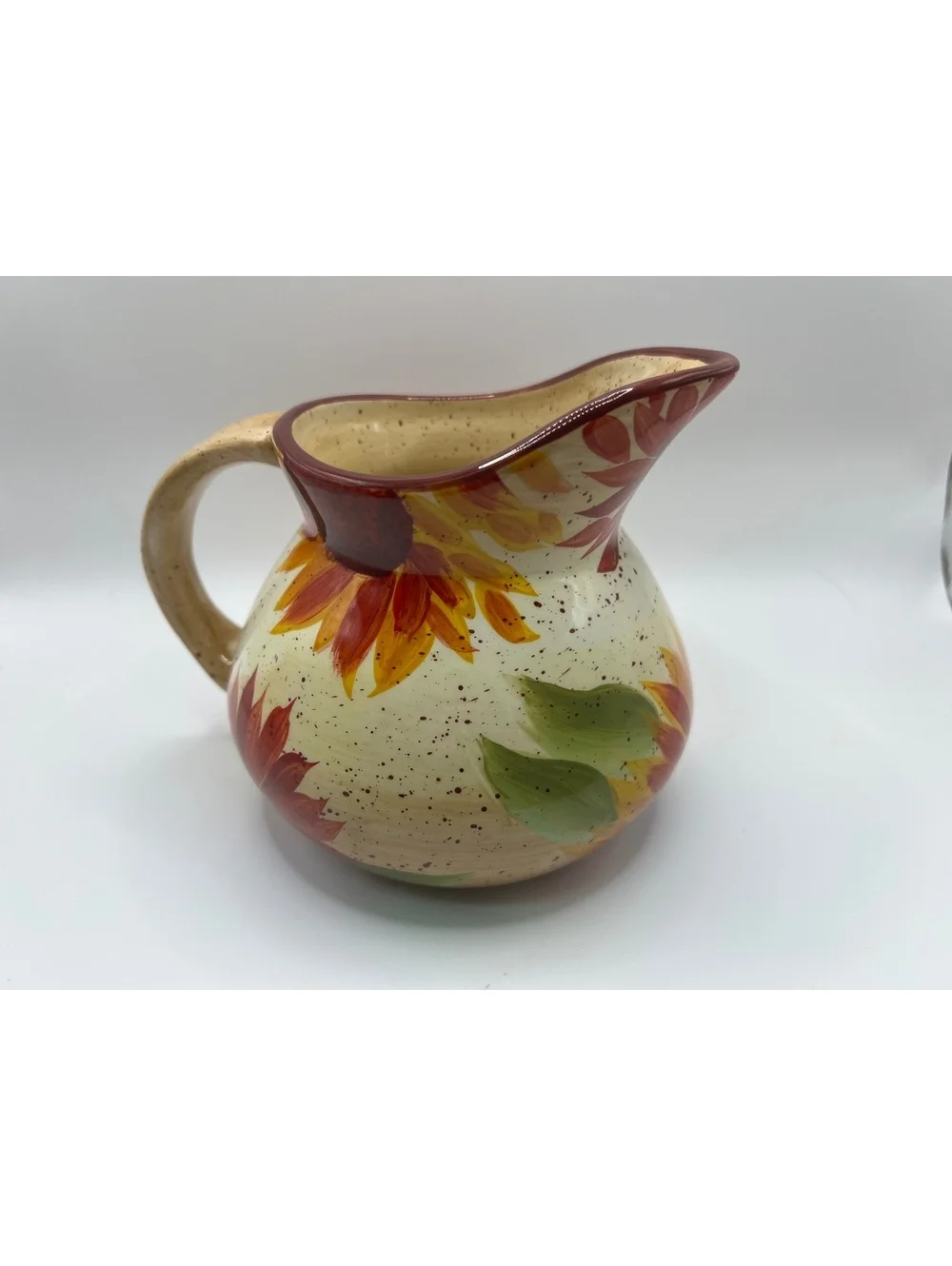 Evening Sun Fall Sunflower Autumn Thanksgiving Pfaltzgraff Creamer 5 1/2” tall